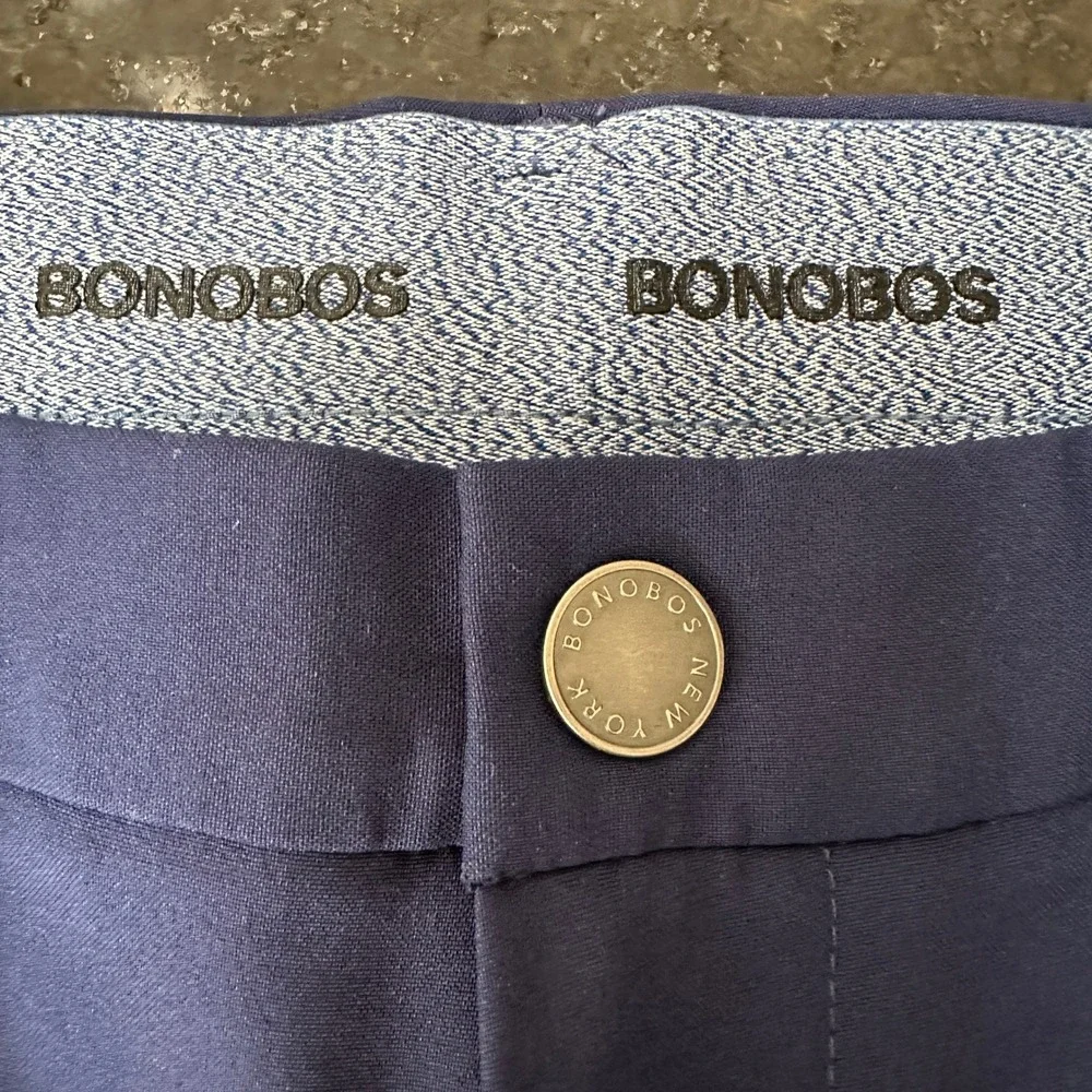 Bonobos Golf Athletic Pants Mens 34x32 Blue 100% Recycled Polyester‎